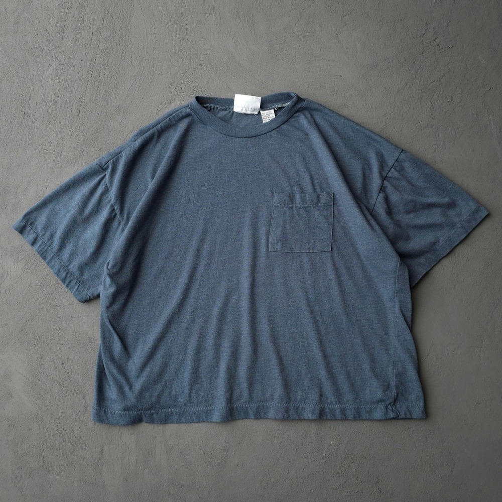 Vintage 90s T-shirt XL Blue Dyed Pocket Short Sleeve Corner Stone